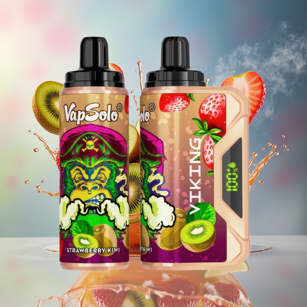VapSolo VIKING 12000 Puffs 22ml Type-C Norge Engros Jordbær Kiwi