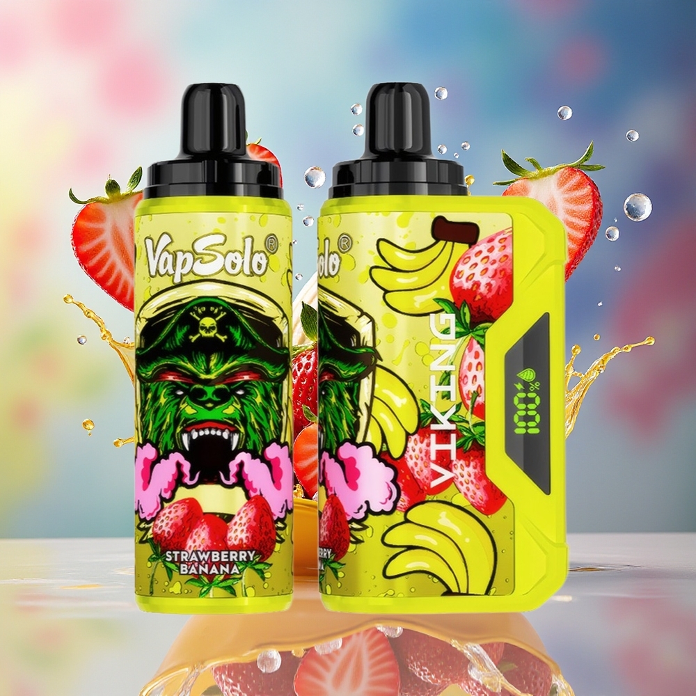 VapSolo VIKING 12000 Puffs Norge Engros Type-C 22ml Jordbær Banan