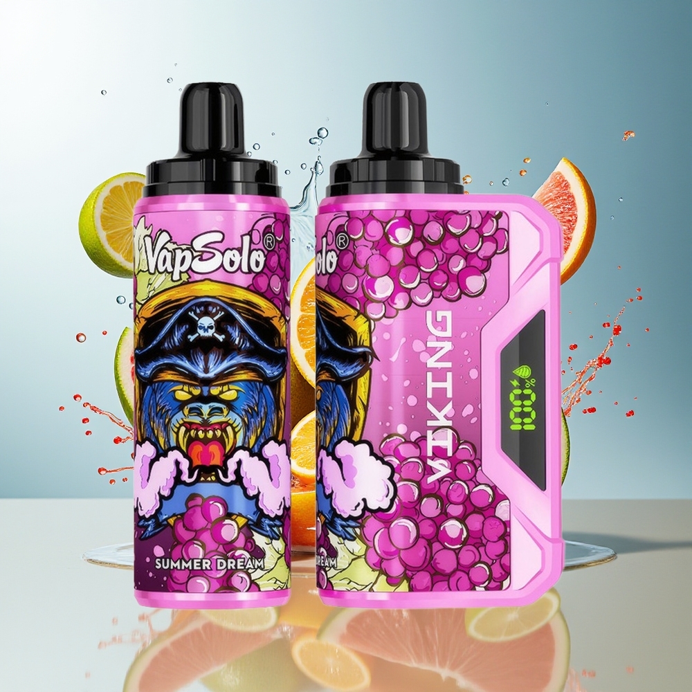 VapSolo VIKING 12000 Puffs Norge Engros Type-C Ladning 22ml Sommerdrøm