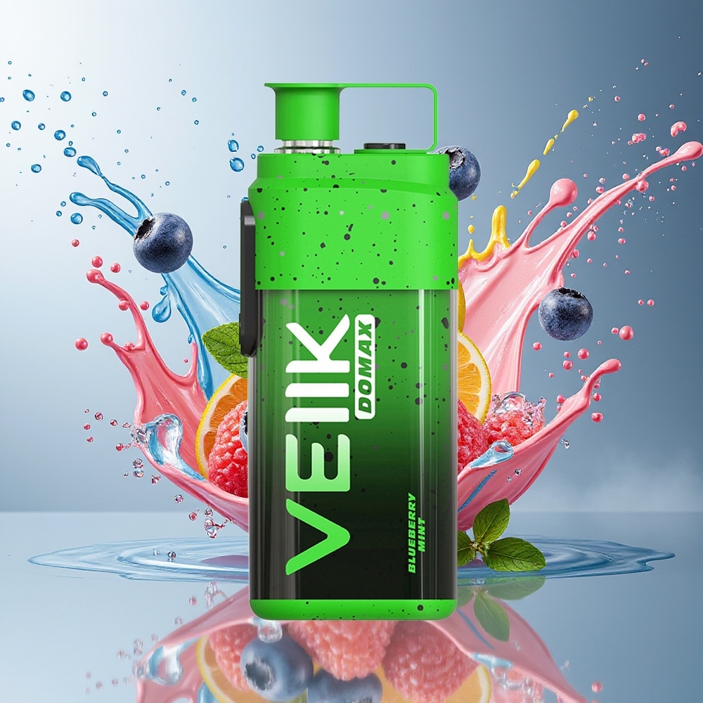 VEIIK DOMAX 20000 Norge Engros Blåbær Mynte 25ML 850mAh TYPE C Luftstrøm Justering
