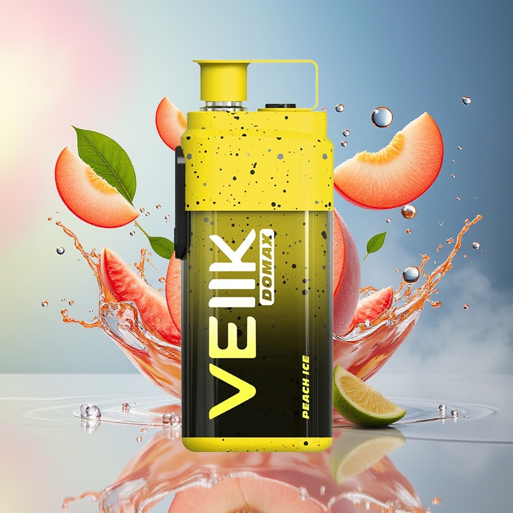 VEIIK DOMAX 20000 Norge Engros Fersken Is med 25ML og 850mAh TYPE C Lading