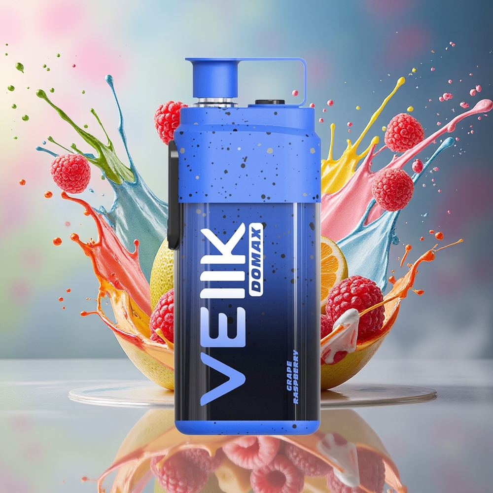 VEIIK DOMAX 20000 Puffs Norge Engros 25ML 0.6 ohm Mesh DTL Bringebær