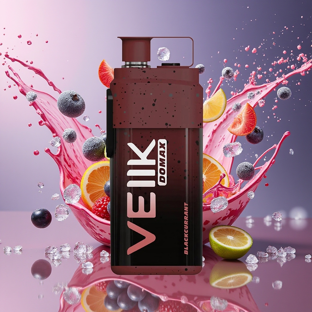 VEIIK DOMAX 20000 Puffs Norge Engros 25ML 850mAh TYPE C Svartsolbær