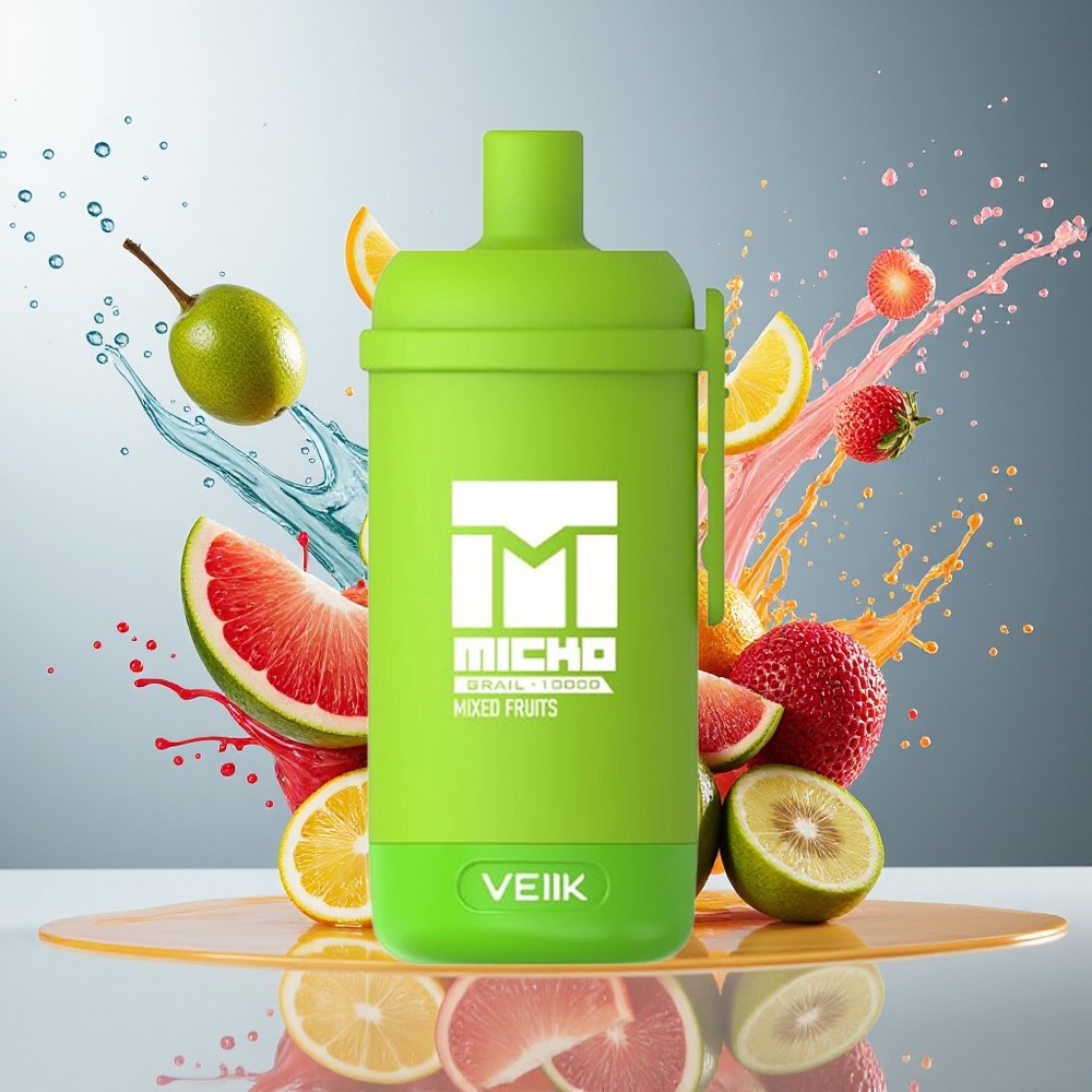 VEIIK MICKO GRAIL 10000 Puffs Norge Engros Blandede Frukt 1.0ohm Mesh 600mAh 30mg/mL