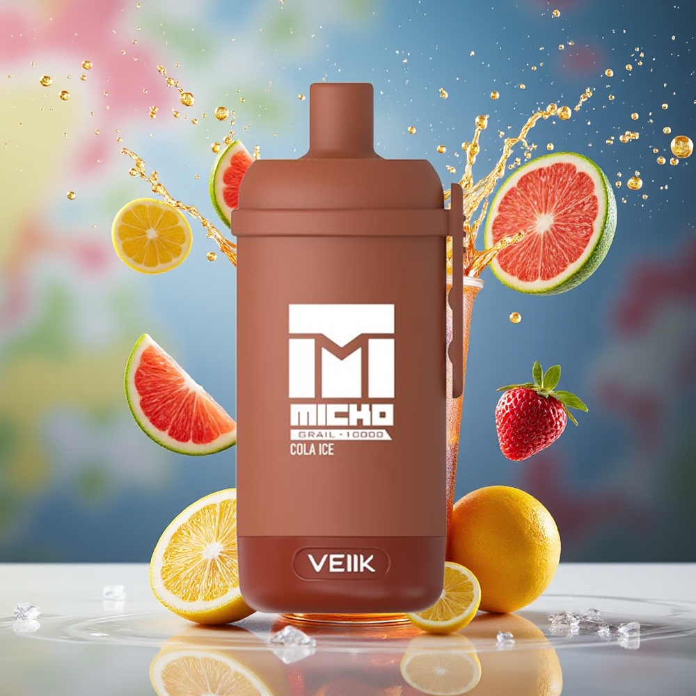VEIIK MICKO GRAIL 10000 Puffs Norge Engros Engangsdamper Cola Is 1.0ohm Mesh 600mAh