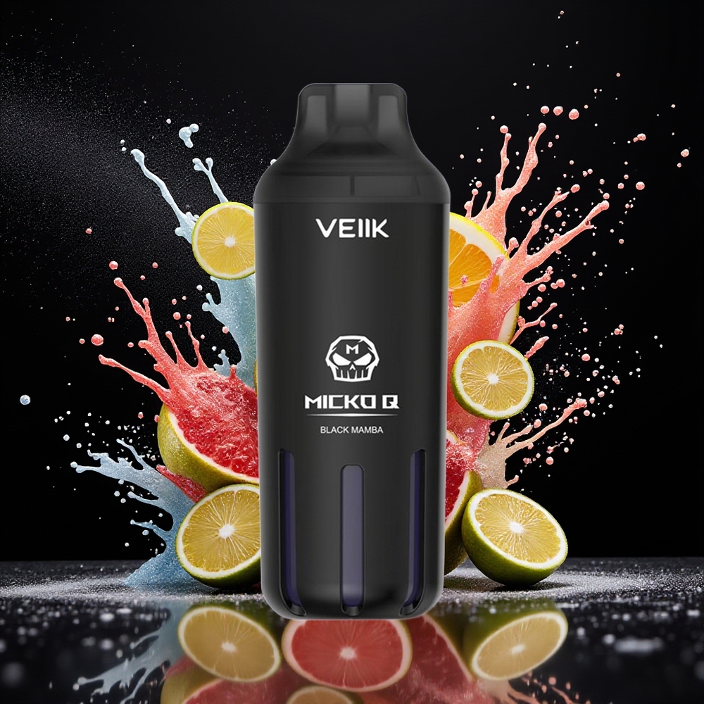 VEIIK MICKO Q 5500 15ml 1300mAh 1.0ohm Svart Mamba Norge Engros