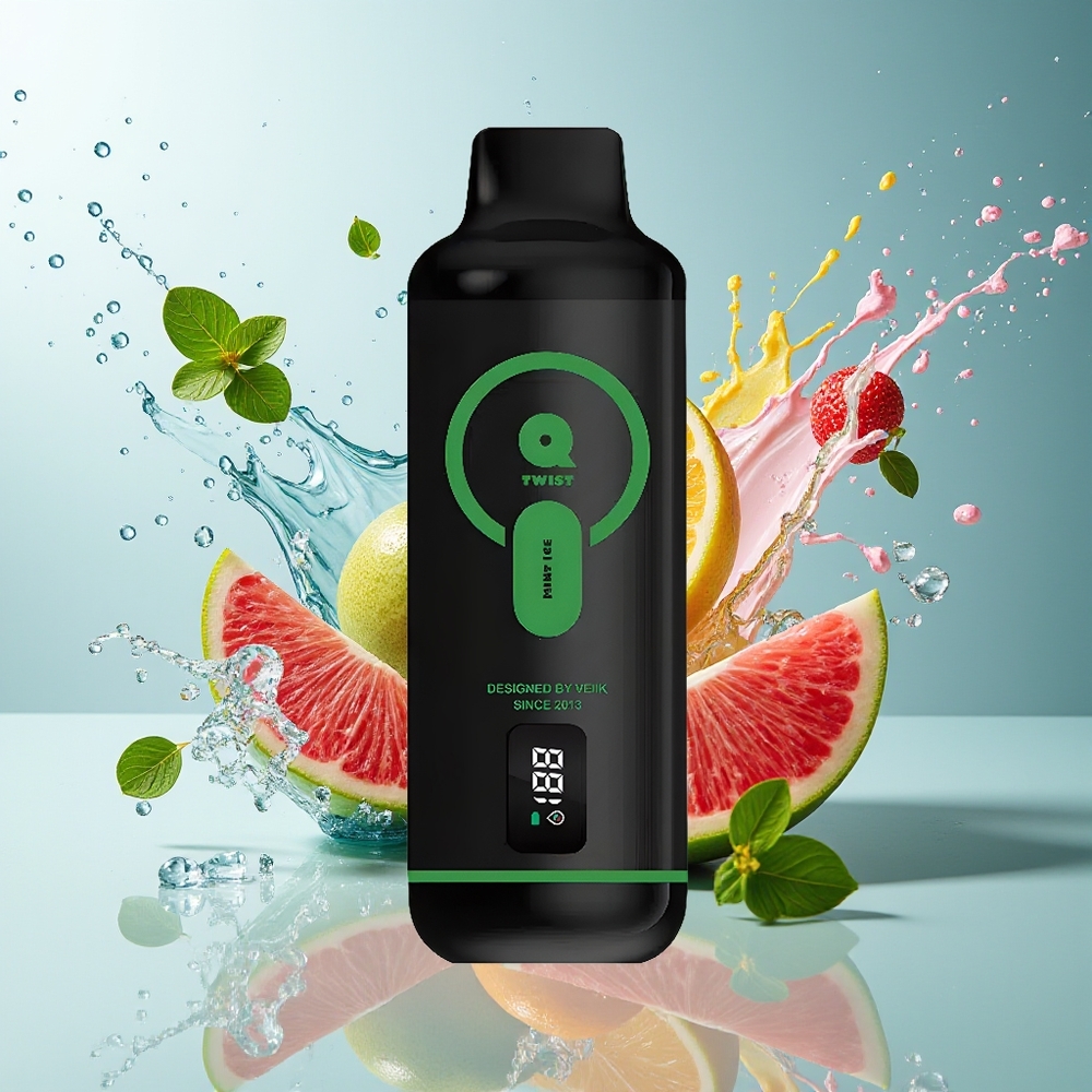 VEIIK MICKO Q TWIST 12000 Puffs Engangs Vape Mynte Is Norge Engros 50mg/ml 600mAh