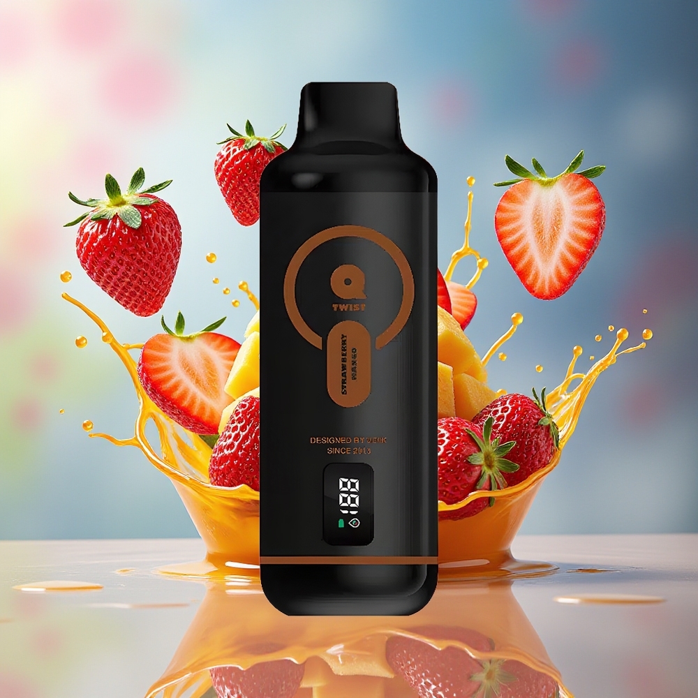VEIIK MICKO Q TWIST 12000 Puffs Norge Engros Engangsdamper Jordbær Mango 50mg/ml 1.1ohm 600mAh Type-C