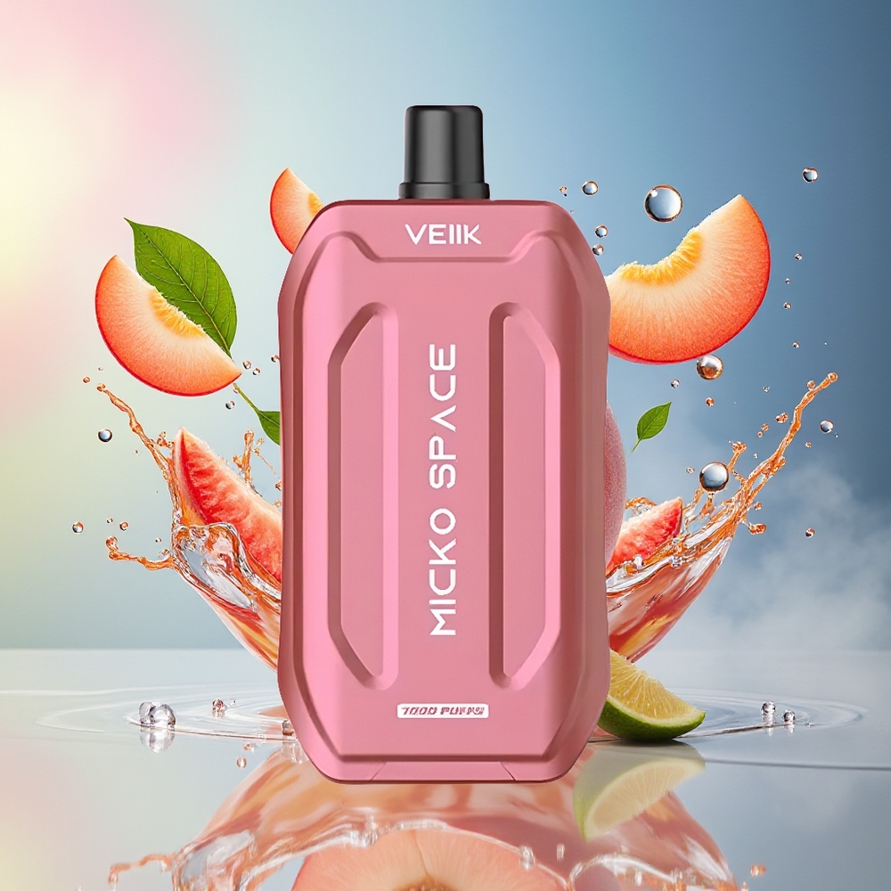 VEIIK MICKO SPACE 7000 Puffs Norge Engros 18ml 500mAh Fersken Is