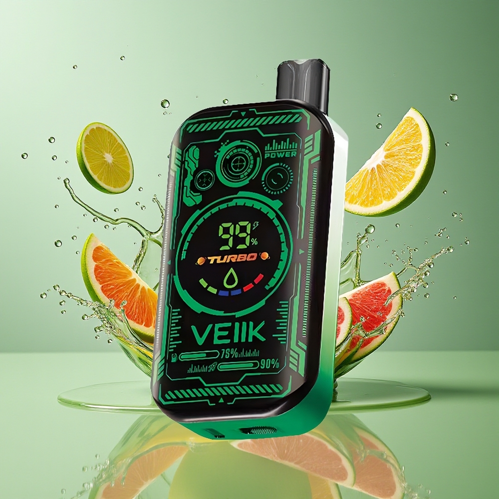 VEIIK SPACE MIST 25000 Puffs Norge Engros 20ML E-LIQUID 650 MAH Grønt Eple