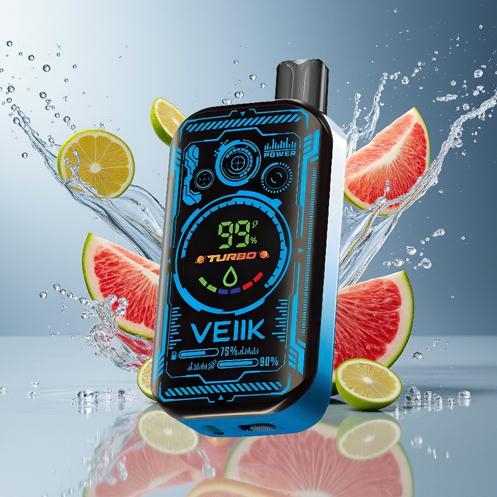 VEIIK SPACE MIST 25000 Puffs Norge Engros TFT SUPER SCREEN DUAL MESH Blåverbars Is
