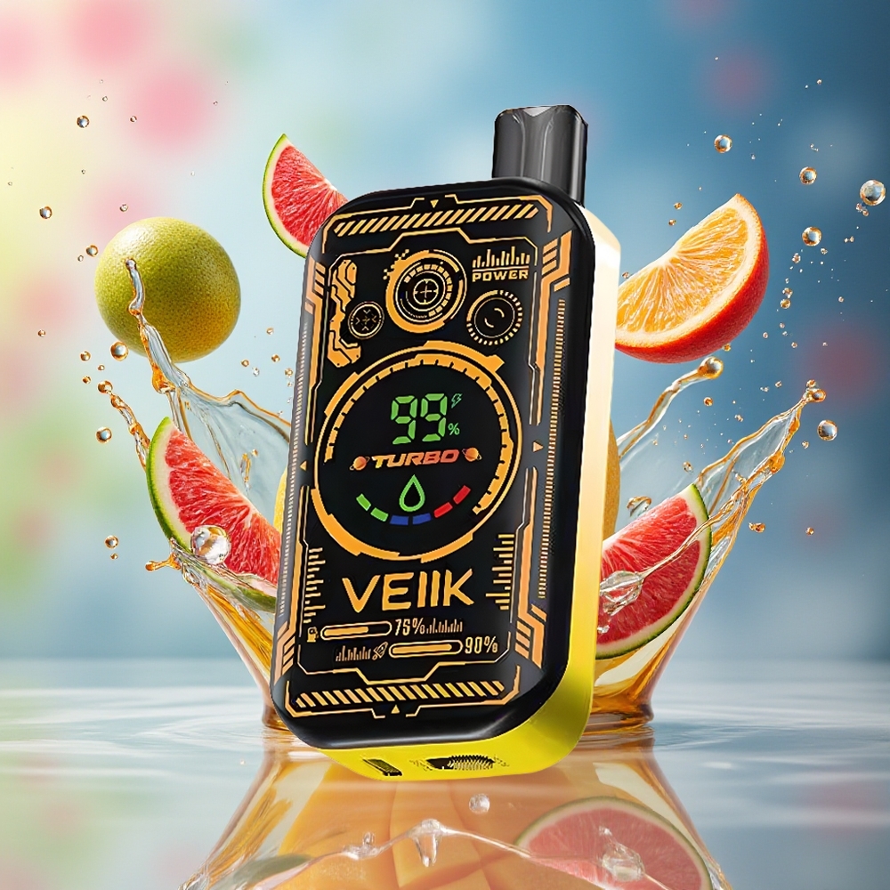 VEIIK SPACE MIST 25000 Puffs Norge Engros TFT Super Skjerm Mango Is Engangsdamper