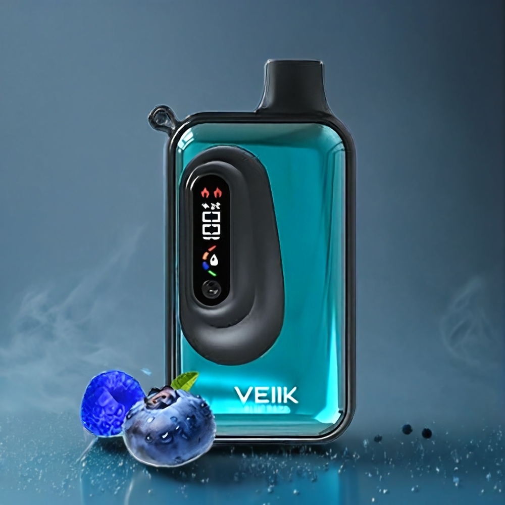 VEIIK SPACE VKK 20000 Puffs Dynamisk LCD Skjerm Type-C Blå Bringebær Norge Engros