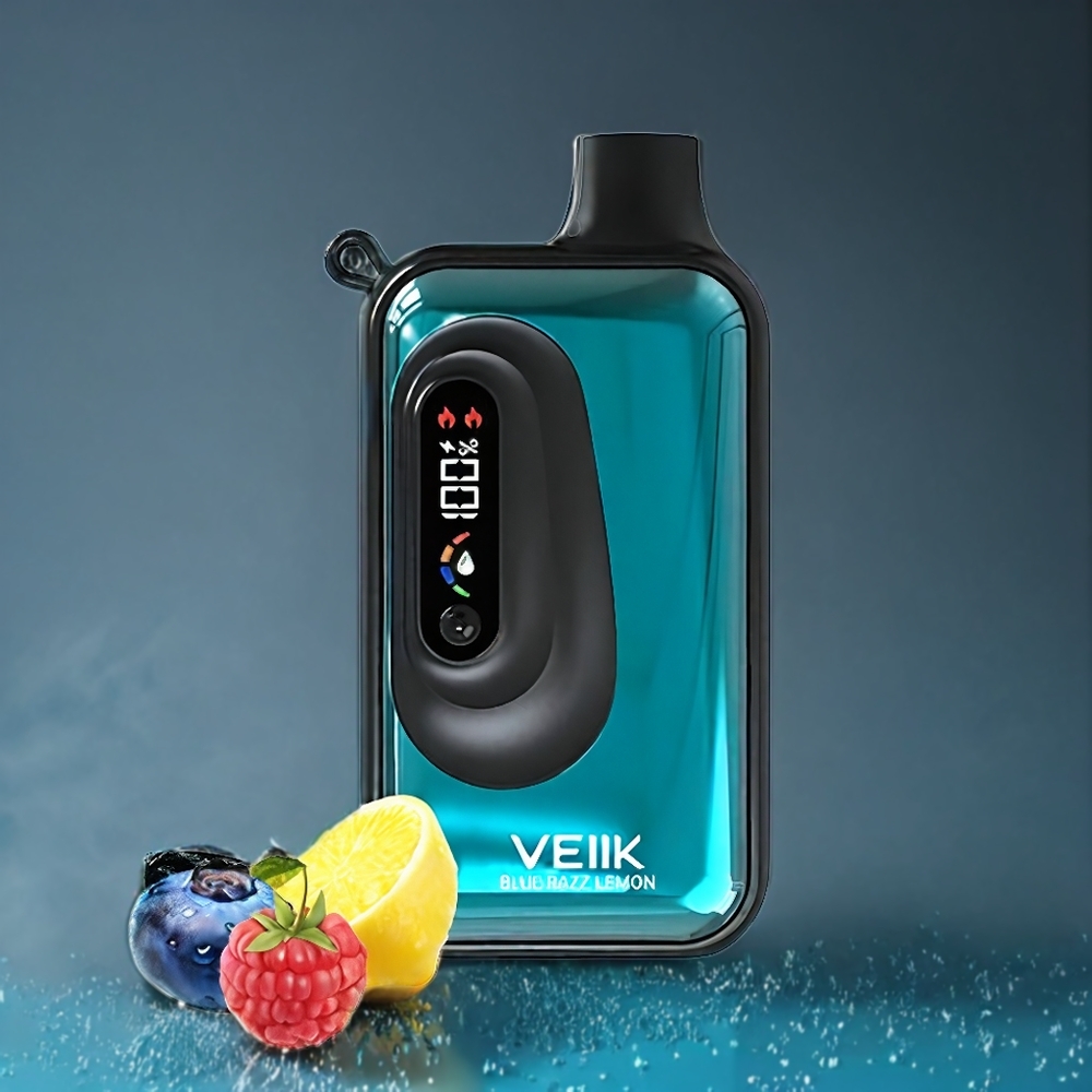 VEIIK SPACE VKK 20000 Puffs Engros Norge Type-C LCD Blå Bringebær Sitron