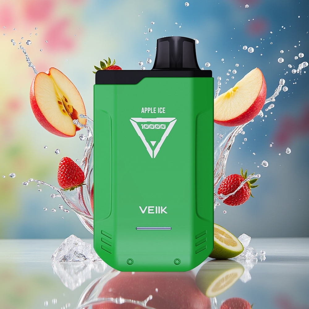 VEIIK X SPACE 10000 Puffs Engangs Vape Eple Is Norge Engros 500mAh USB-C 18ML