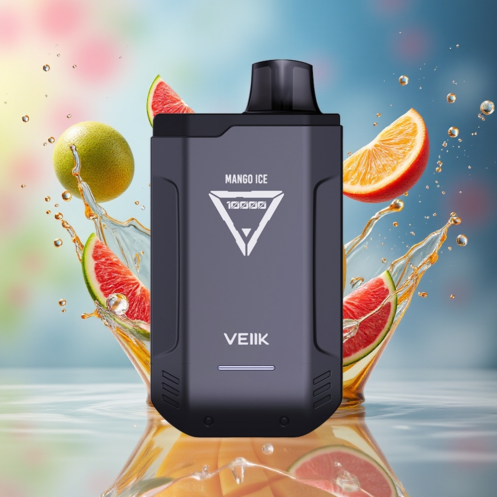 VEIIK X SPACE 10000 Puffs Engangs Vape Mango Is Norge Engros 18ML USB-C