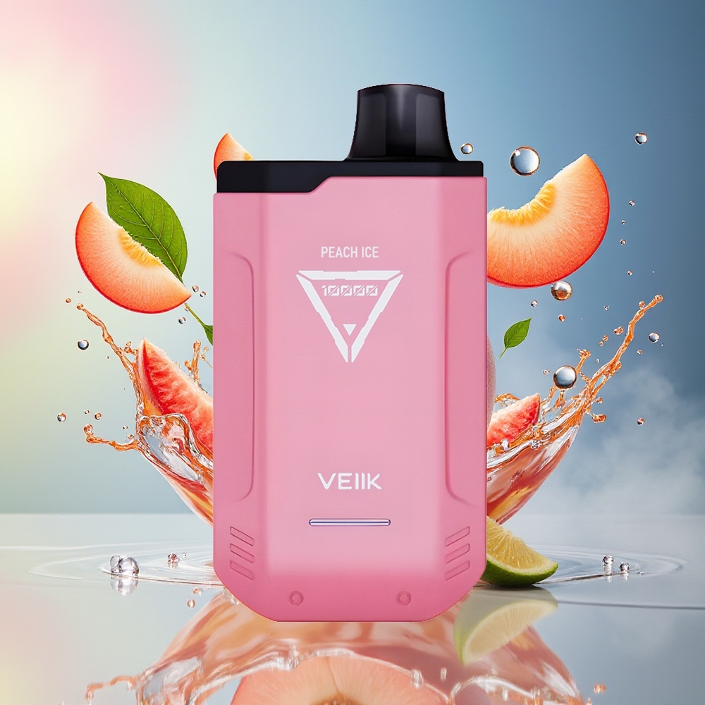 VEIIK X SPACE 10000 Puffs Engros Norge Fersken Is 18ML 500mAh USB-C Mesh 1.1ohm