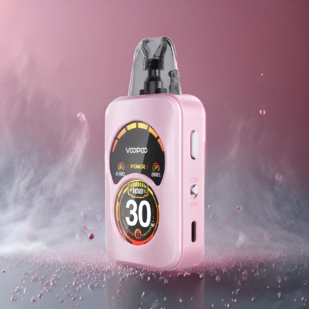 VOOPOO Argus A 2-munns Vape Kit Kristall Rosa 1100mAh 30W Norge Engros