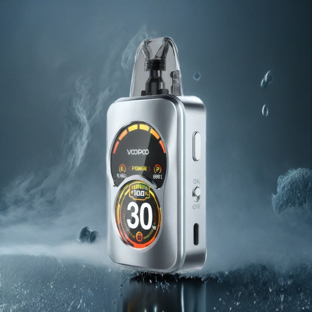 VOOPOO Argus A 2-munns Vape Kit Storm Sølv Norge Engros 1100mAh Type-C 5W-30W