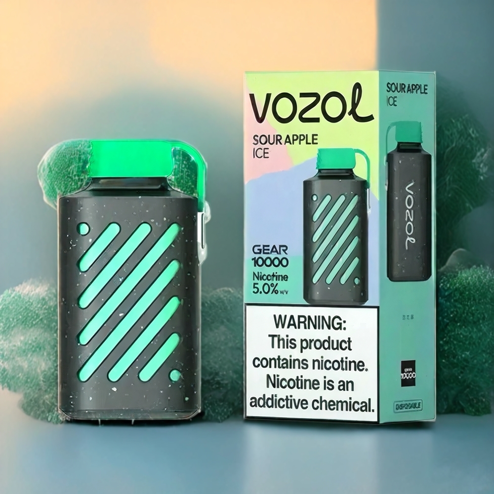 VOZOL GEAR 10000 Engangs Vape Sur Eple Is Norge Engros 10000 Puff 20ml
