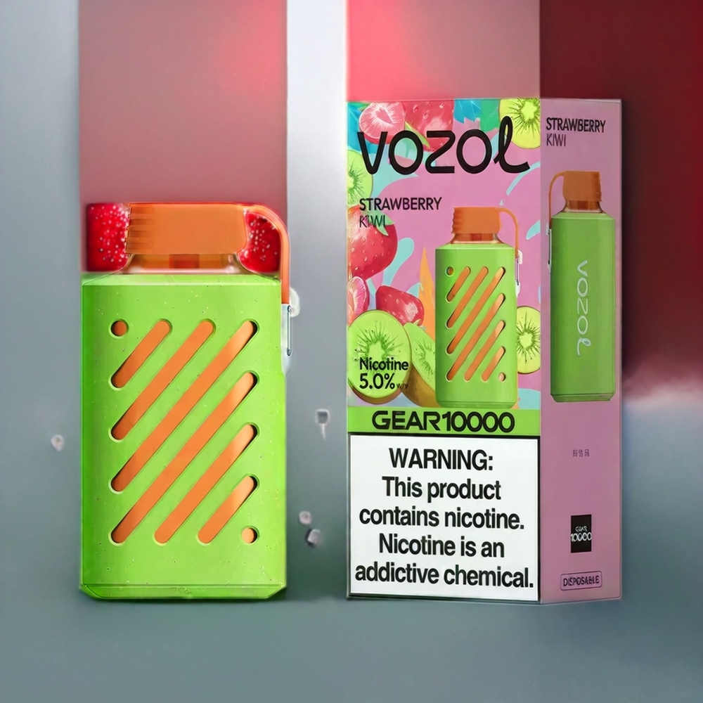 VOZOL GEAR 10000 Norge Engros 20ml Jordbær Kiwi VAMT MESH Coil 65% PCR