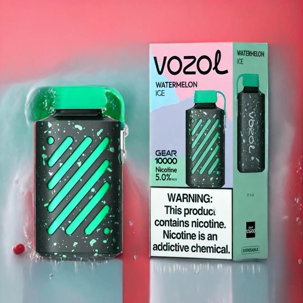 VOZOL GEAR 10000 Norge Engros Vannmelon Is 10000 Puffs 20ml VAMT Mesh Coil