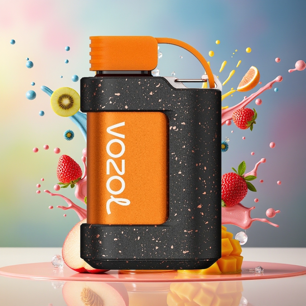 VOZOL Gear 7000 Fjernbar Munnstykke Beskyttelse 15mL E-væske Norge Engros Fersken Mango Smoothie