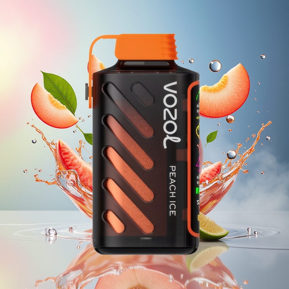 VOZOL Gear Power 20000 Puffs Norge Engros Dual Mesh Coil Full Skjerm Fersken Is