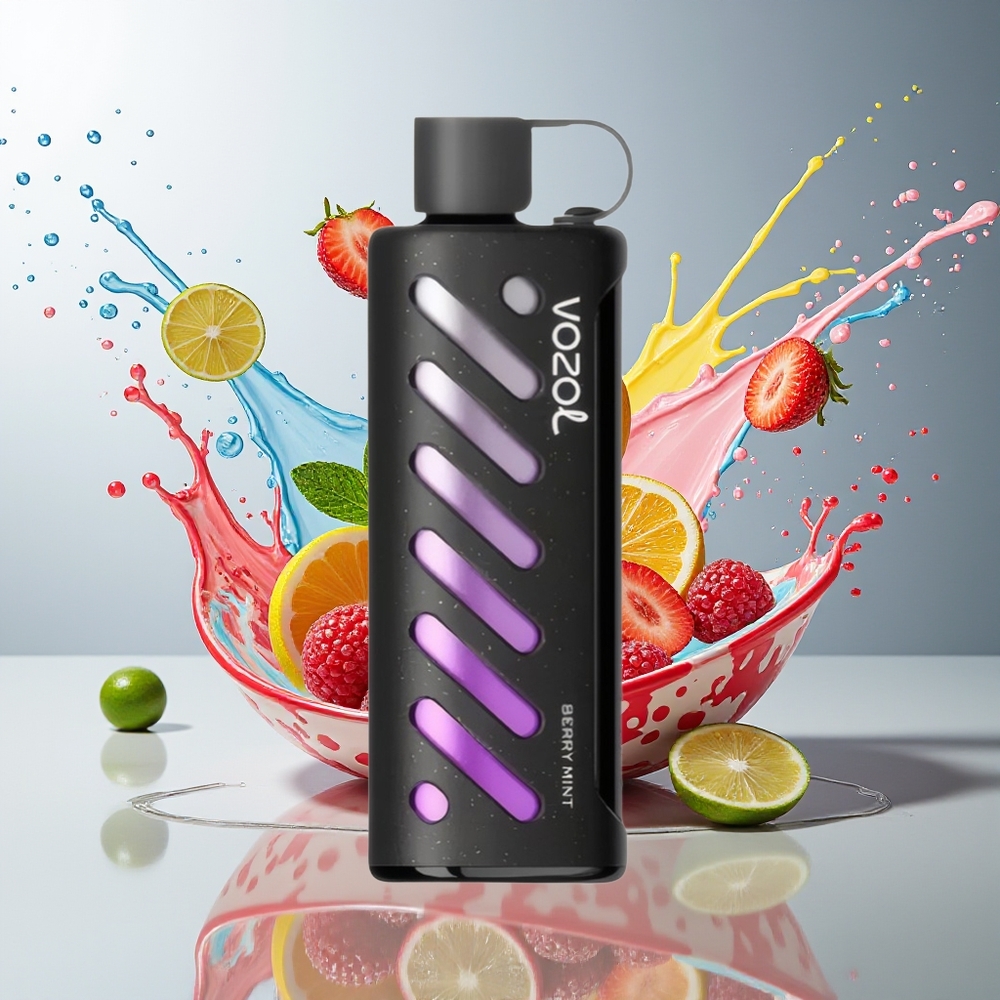 VOZOL Gear Shisha 25000 Puffs Norge Engros Bærmynt Dual Mesh 1000mAh 3mg/ml/5mg/ml
