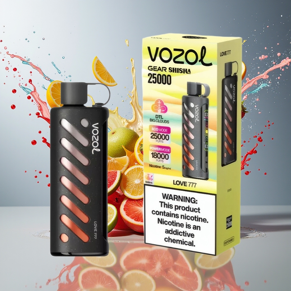 VOZOL Gear Shisha 25000 Puffs Norge Engros Dual Mesh 1000mAh Love 777