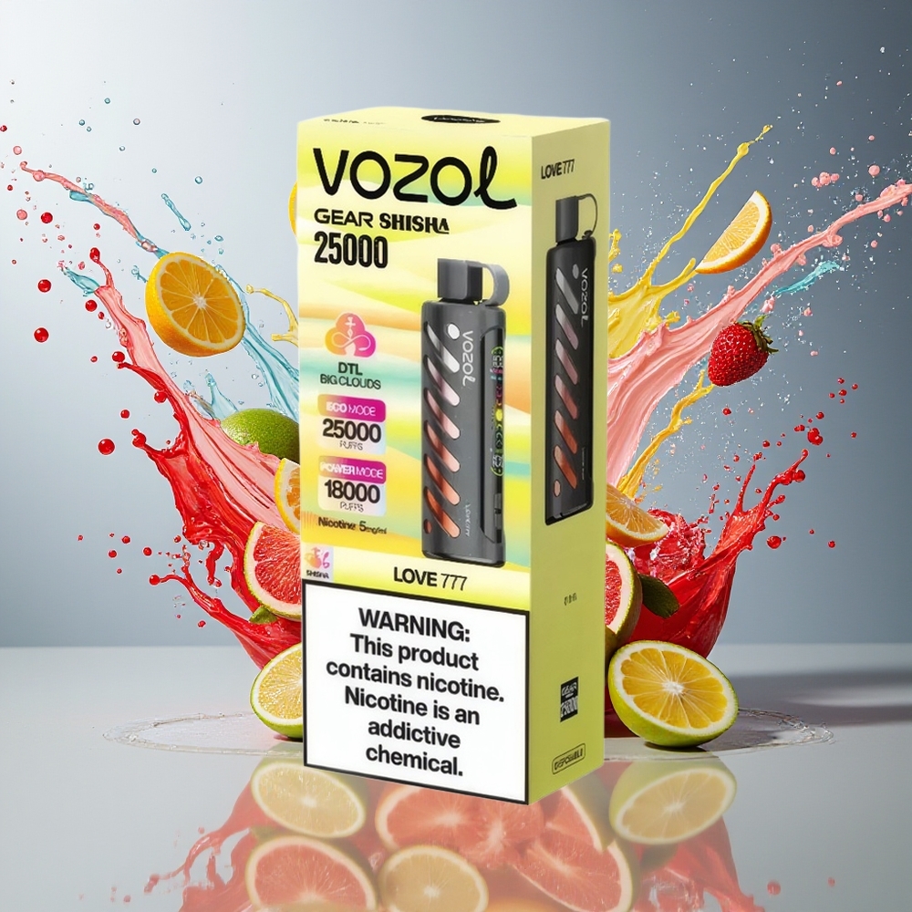 VOZOL Gear Shisha 25000 Puffs Norge Engros Dual Mesh 1000mAh Love 777