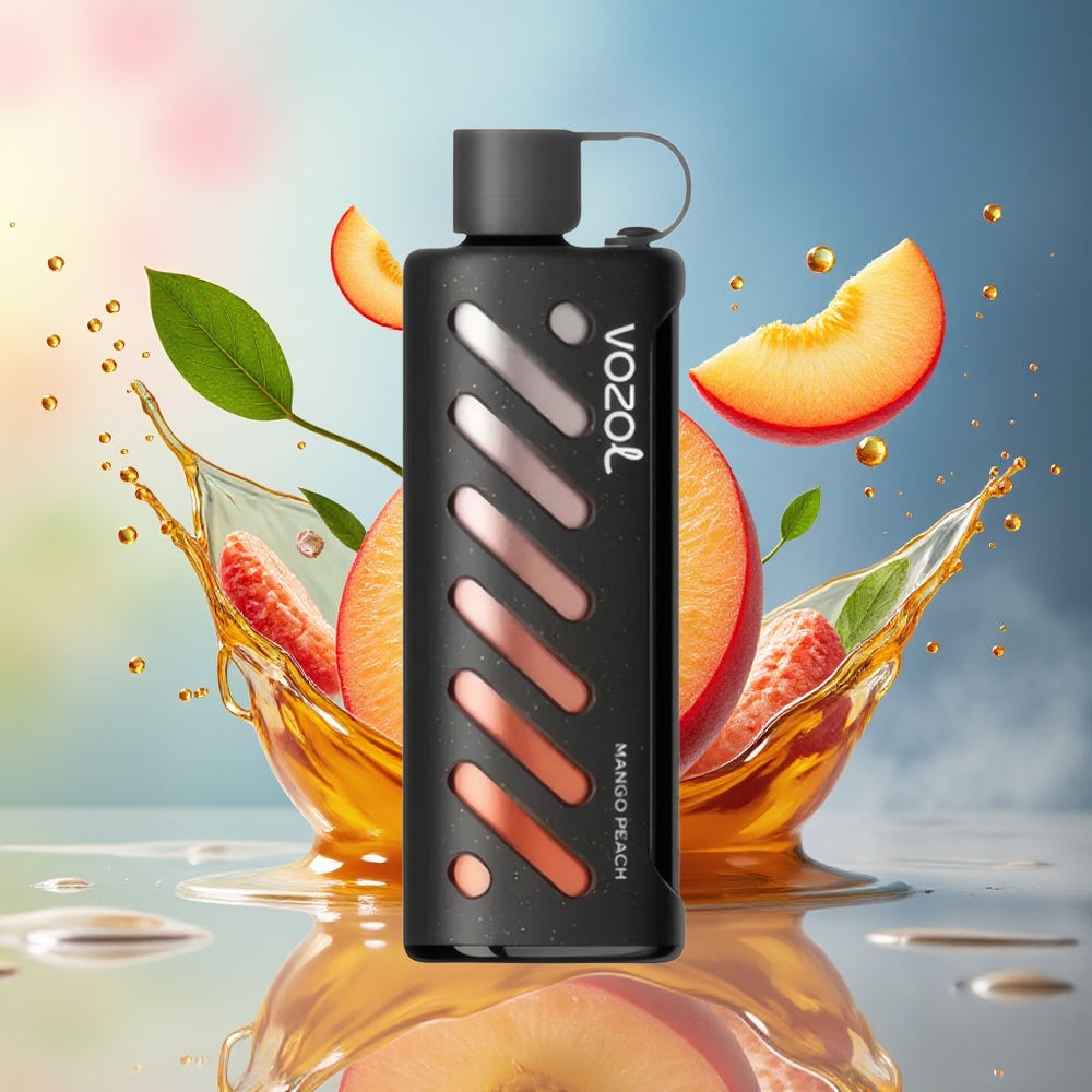 VOZOL Gear Shisha 25000 Puffs Norge Engros Mangofersken S.i.L.C Tech Dual Mesh