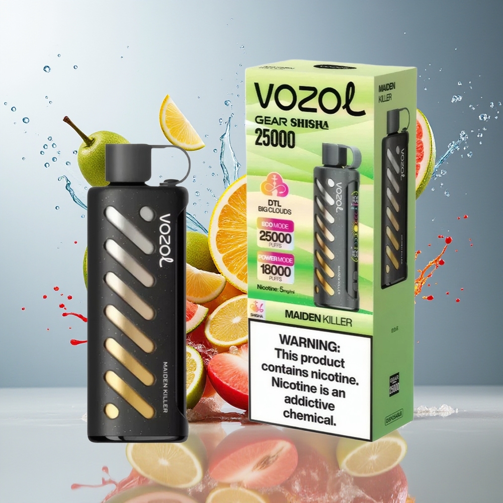 VOZOL Gear Shisha 25000 Puffs Norge Engros S.i.L.C Tech Dual Mesh 1000mAh
