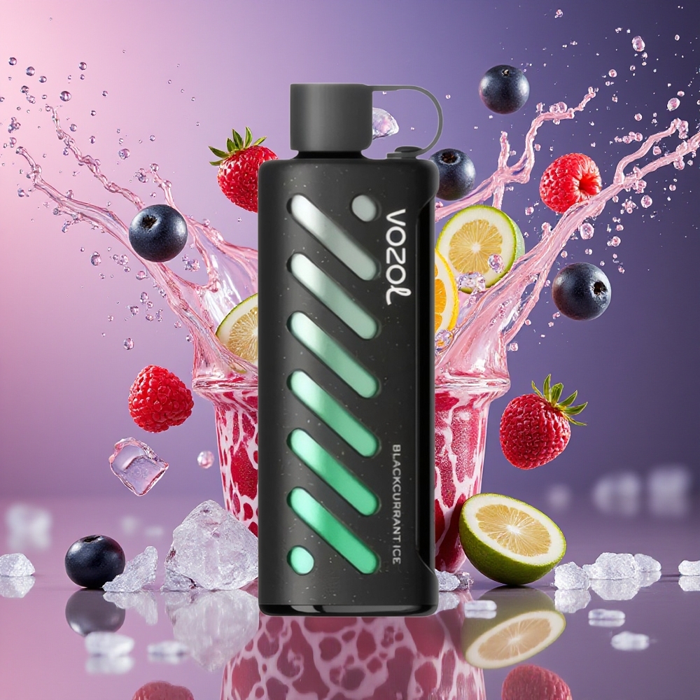 VOZOL Gear Shisha 25000 Puffs Norge Engros S.i.L.C Tech Svartsolbær Is