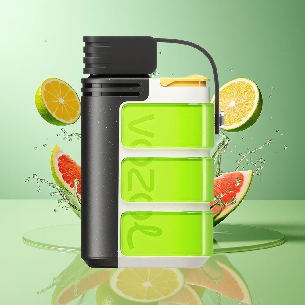 VOZOL GEARS 4000C/6000C Engangs Vape Sitron Grønn Norge Engros 500mAh 6000 Puffs S.iL.C Tech