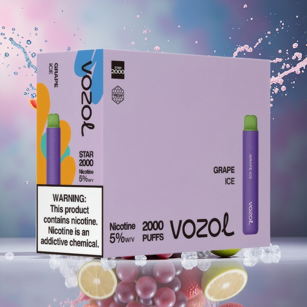 VOZOL STAR 2000 Engangs Vape Drueis Norge Engros PCR 65% VAMT Mesh 2000 Puffs