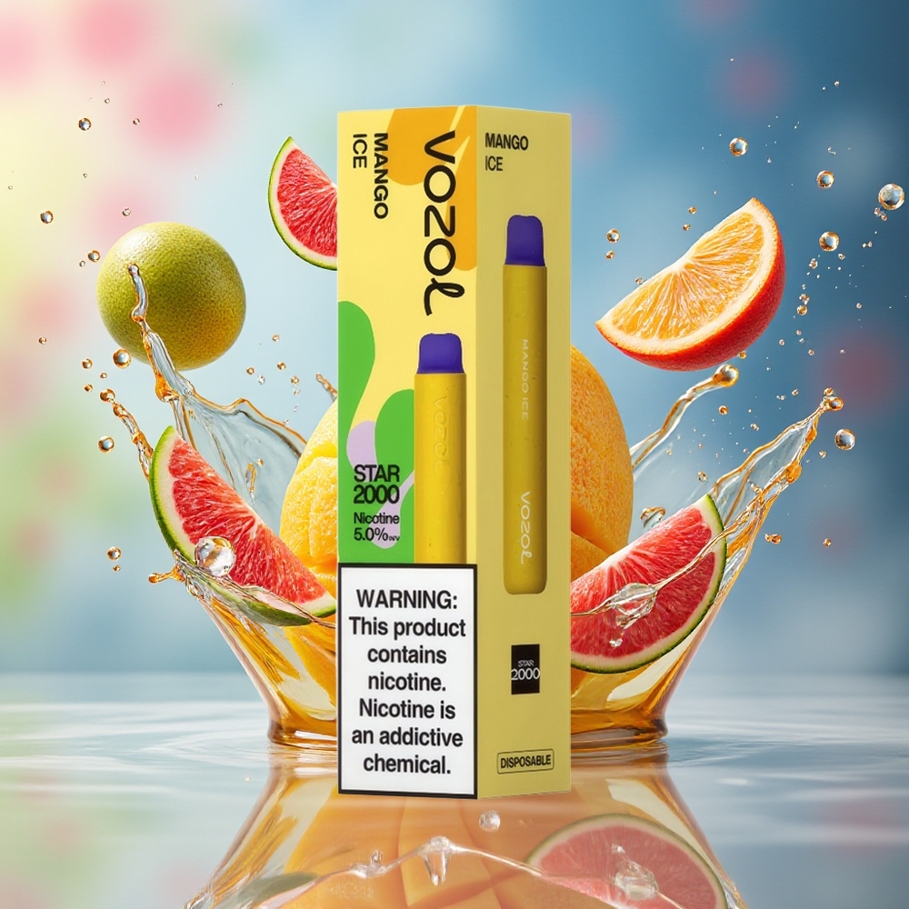 VOZOL STAR 2000 Engros Norge Engangsdamper Mango Is Silky Touch 2000 Puffs