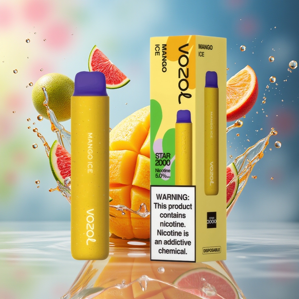 VOZOL STAR 2000 Engros Norge Engangsdamper Mango Is Silky Touch 2000 Puffs