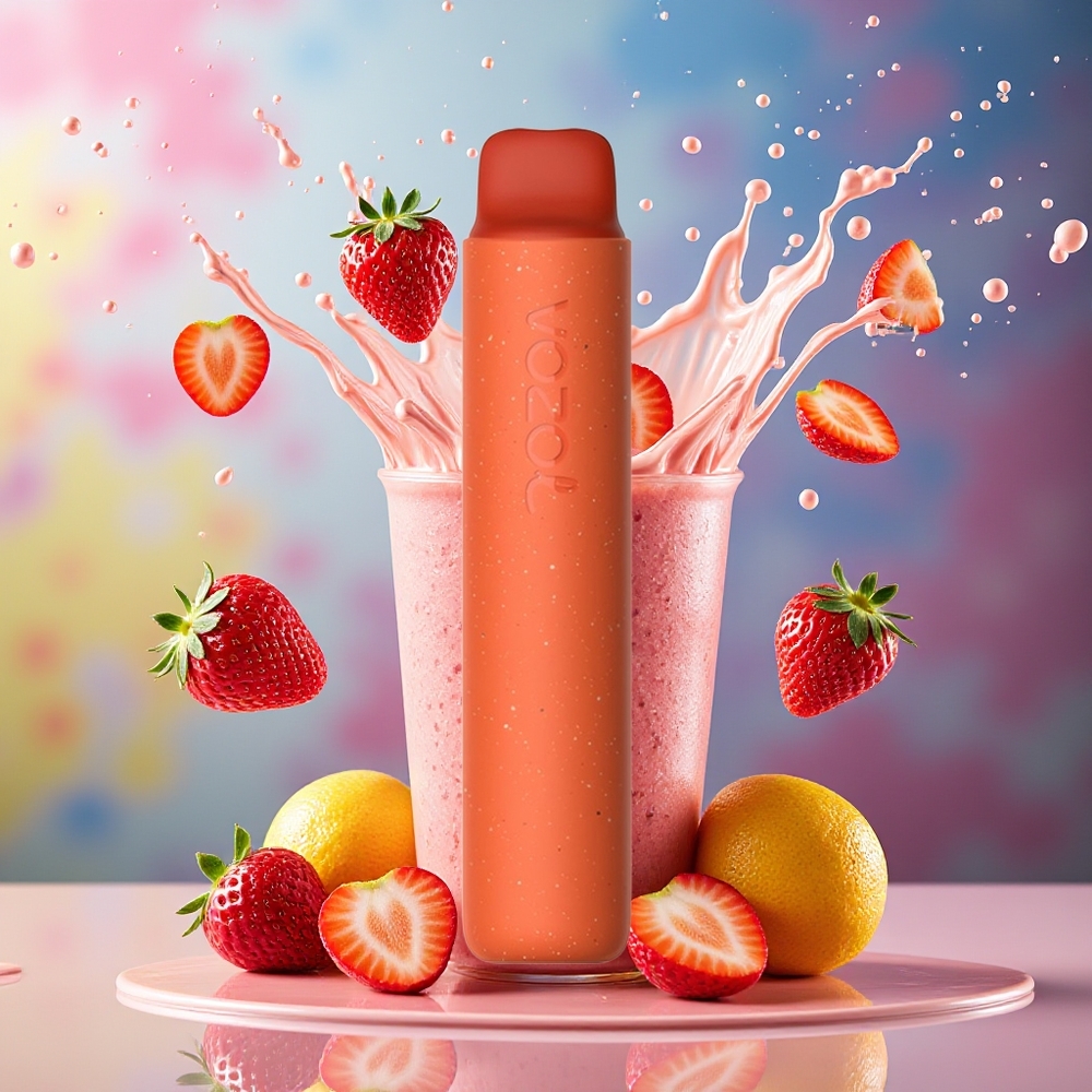 VOZOL STAR 2000 Engros Norge Engros 2000 Puffs 50mg/ml Jordbærsmoothie Myk Munnstykke