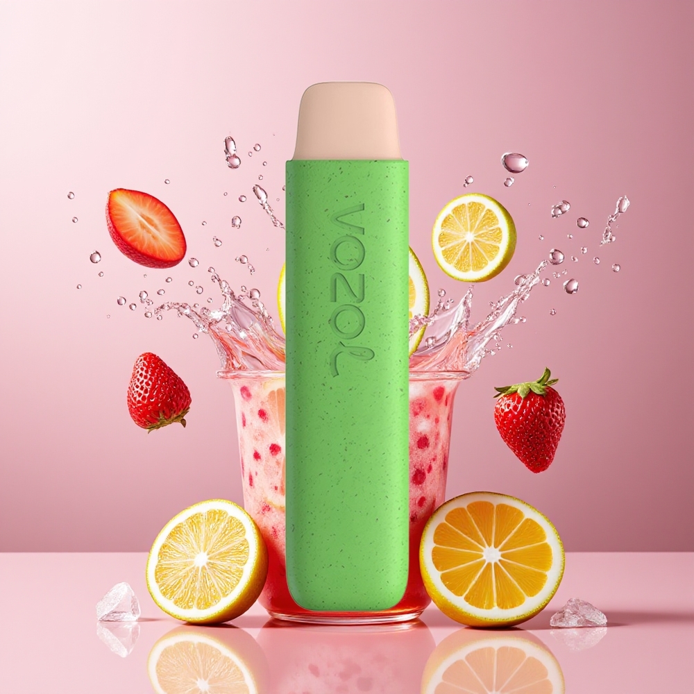 VOZOL STAR 550 Nedbrytbar 2ML 450mAh 550 Puff Rosa Sitron Norge Engros