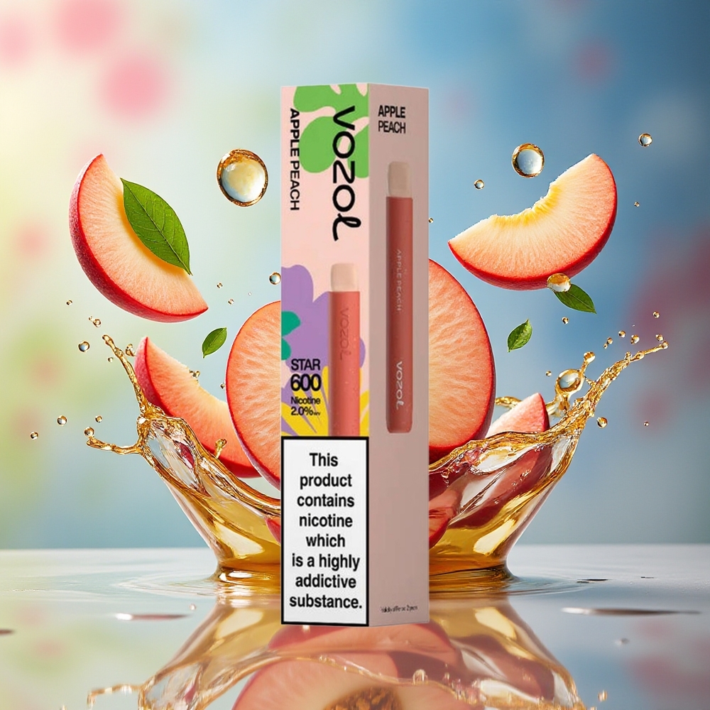 VOZOL STAR 600 Eple Fersken Norge Engros 2ML 500mAh Mesh 600 Puffs