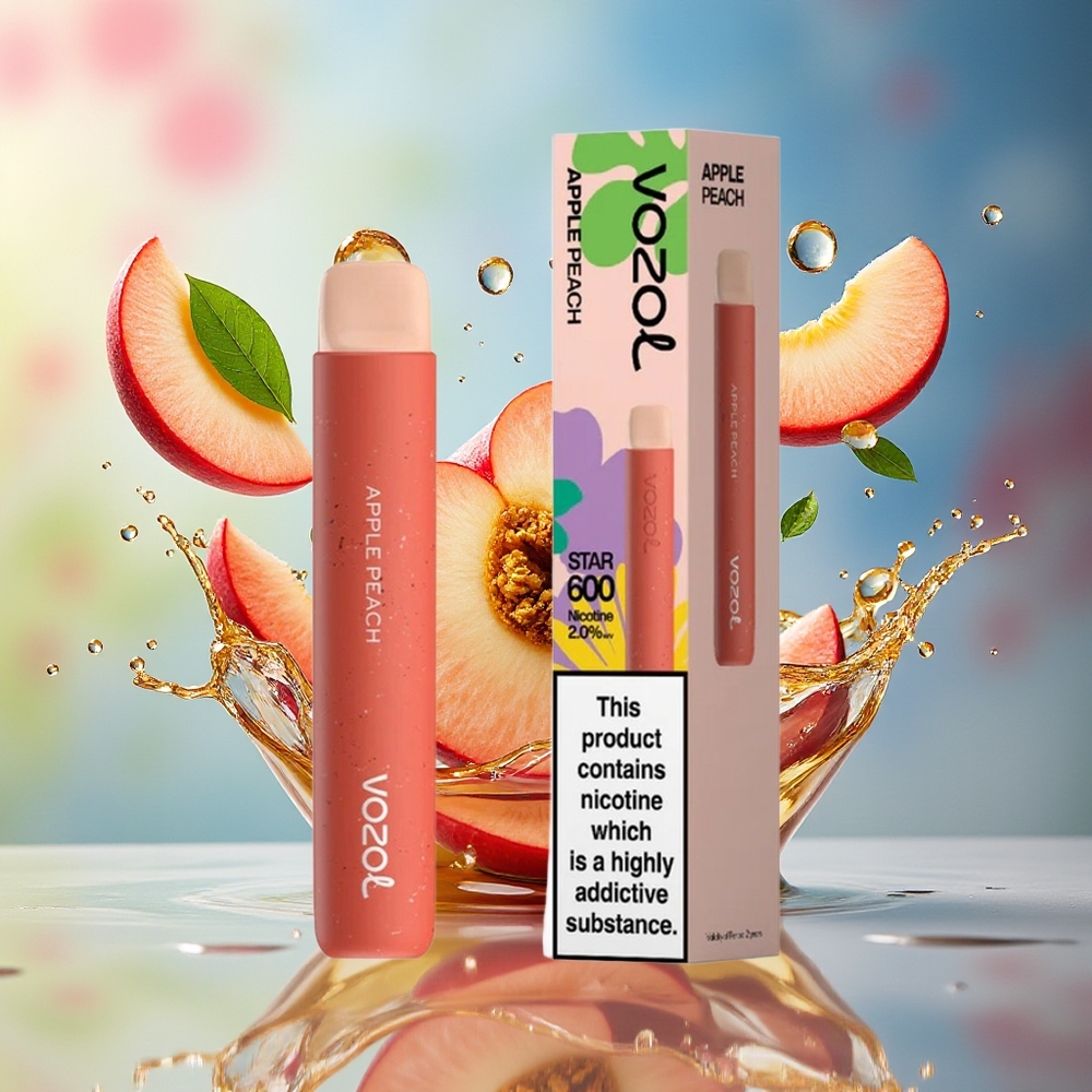 VOZOL STAR 600 Eple Fersken Norge Engros 2ML 500mAh Mesh 600 Puffs