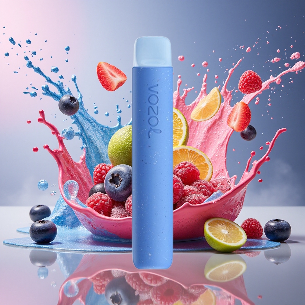 VOZOL STAR 600 Norge Engros Blåbær Sur Bringebær VAMT Mesh Coil 2ML 500mAh 600 Puffs