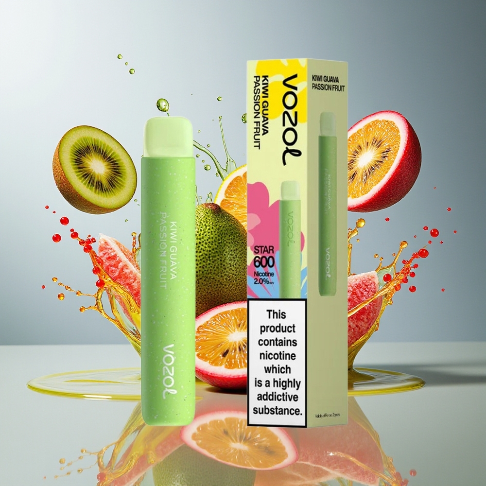 VOZOL STAR 600 Norge Engros Disposable Kiwi Guava Pasjonsfrukt VAMT Mesh Coil 2ML 500mAh 600 Puffs