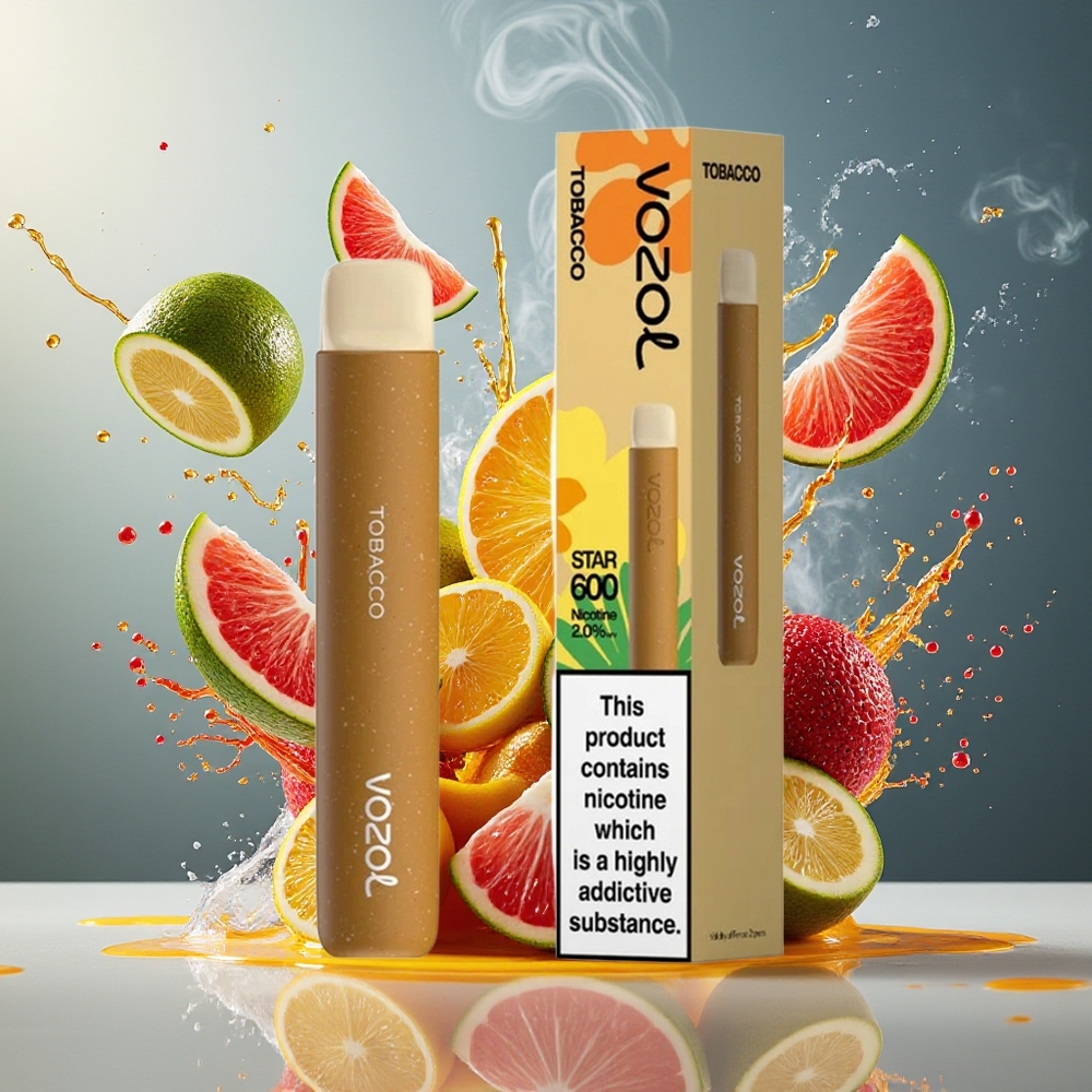 VOZOL STAR 600 Norge Engros Engangsdamper Tobakk 2ML 500mAh 600 Puffs Mesh Coil