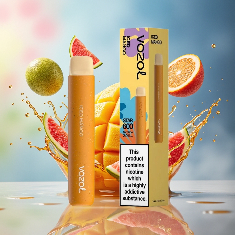 VOZOL STAR 600 Norge Engros Iskald Mango VAMT Mesh Coil 500mAh 20mg/ml