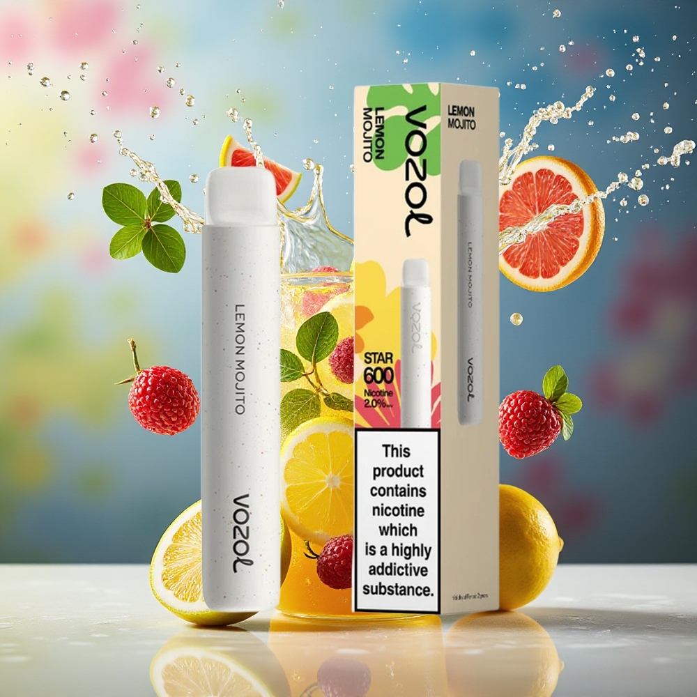 VOZOL STAR 600 Norge Engros Sitron Mojito 2ML 600 Puffs Mesh Coil 500mAh