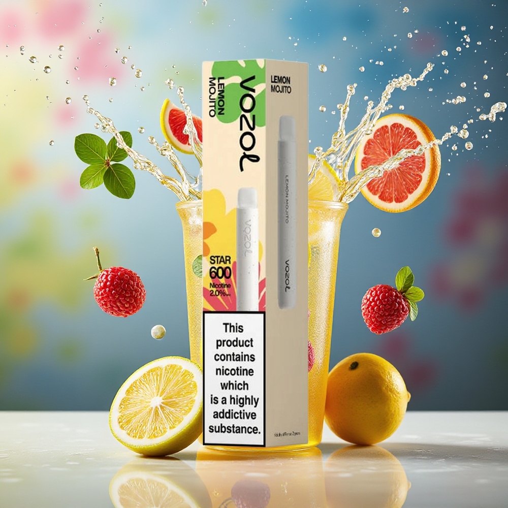 VOZOL STAR 600 Norge Engros Sitron Mojito 2ML 600 Puffs Mesh Coil 500mAh