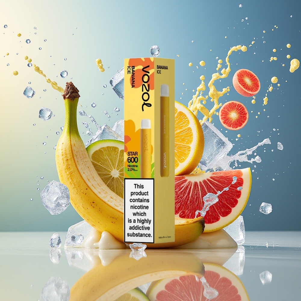 VOZOL STAR 600 Norge Engros VAMT Mesh Coil 2ML Banan Is 600 Puffs