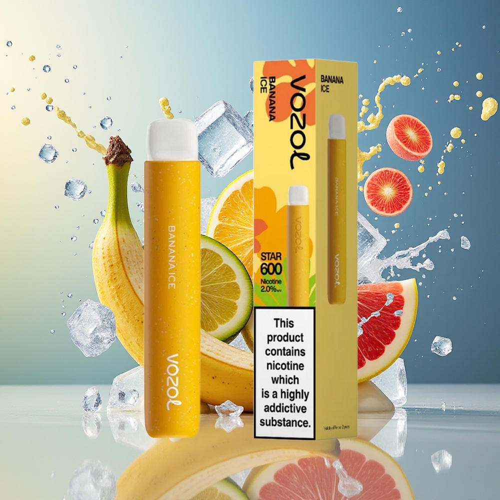 VOZOL STAR 600 Norge Engros VAMT Mesh Coil 2ML Banan Is 600 Puffs